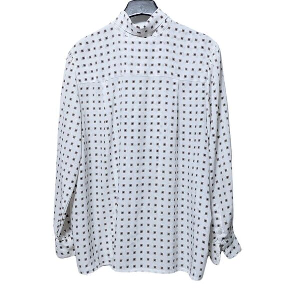 VINTAGE Bankers Club Mini Floral Pussybow Blouse - Picture 6 of 8